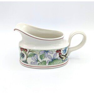 Villeroy & Boch CATALINA GRAVY BOAT Sauce Server 7" Germany Porcelain Floral